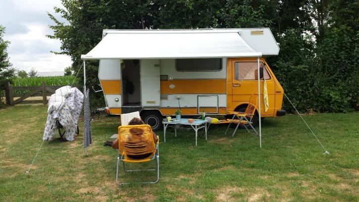 camper old timer VW LT28 1977..benzine., Caravans en Kamperen, Campers, Particulier, tot en met 4, Alkoof, Volkswagen, Overige merken