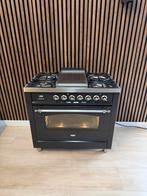 Prachtige Antraciet Boretti Fornuis 90 (Gratis bezorgen), 5258sh, Ophalen of Verzenden, Zo goed als nieuw, Energieklasse A of zuiniger