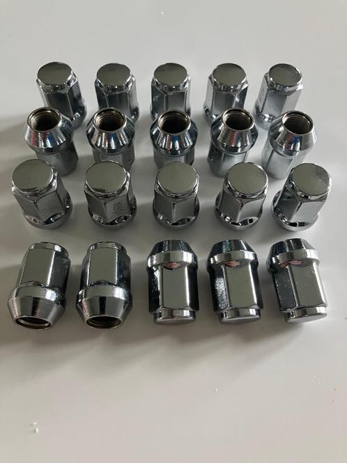 Dichte wielmoeren verchroomd 1/2 UNFx34 SW19, Auto diversen, Auto-accessoires, Nieuw, Ophalen of Verzenden