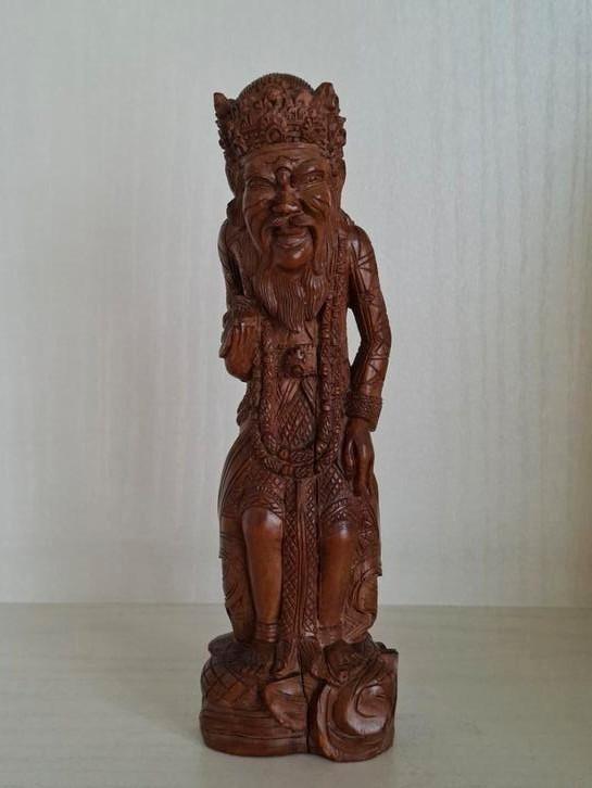 Oude Balinese priester/ houtsnijwerk/ jaren '50, Antiek en Kunst, Kunst | Beelden en Houtsnijwerken, Ophalen of Verzenden
