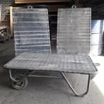 industriële pallet salontafel, Huis en Inrichting, Tafels | Salontafels, Ophalen, Gebruikt, 50 tot 100 cm, Metaal