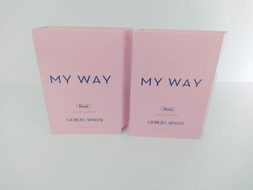 Nieuw 2x Armani My Way Floral Parfum Sample 1,2 ml, Sieraden, Tassen en Uiterlijk, Uiterlijk | Parfum, Nieuw, Ophalen of Verzenden