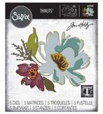 Sizzix Tim Holtz Thinlits Brush Stroke Flowers #3 #665360, Hobby en Vrije tijd, Verzenden, Zo goed als nieuw, Frame of Mal, Sizzix