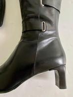 i655 Lilian: maat 39 hoge leren laarzen zwart leer schoenen, Hoge laarzen, Lilian, Zwart, Ophalen of Verzenden