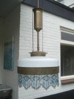 Oude Lamp Porselein Kralen Koper beslag 1900 Stijl 30er Kast, Ophalen