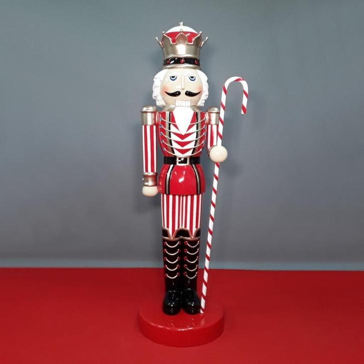 Nutcracker King – Notenkraker beeld - Red 200 cm, Verzamelen, Beelden en Beeldjes, Nieuw, Ophalen