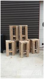 Kruk / Barkruk WOOD steigerhout!, Huis en Inrichting, 5 krukken of meer, Met voetsteun, Nieuw, Ophalen of Verzenden