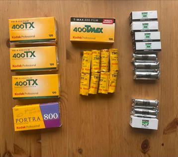 Allerlei soorten 120 film / BW + colour / Kodak + Ilford