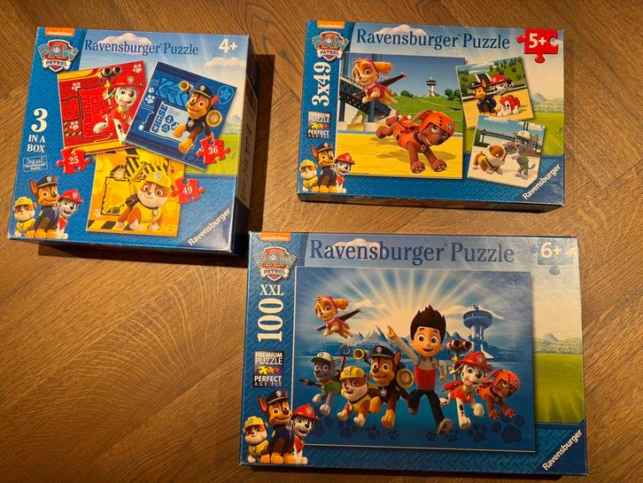 Ravensburger: paw patrol puzzels, Kinderen en Baby's, Speelgoed | Kinderpuzzels, Zo goed als nieuw, 4 tot 6 jaar, 10 tot 50 stukjes