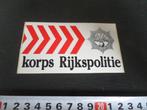 sticker embleem rode strepen korps rijkspolitie, Verzamelen, Ophalen, Zo goed als nieuw, Bedrijf of Vereniging
