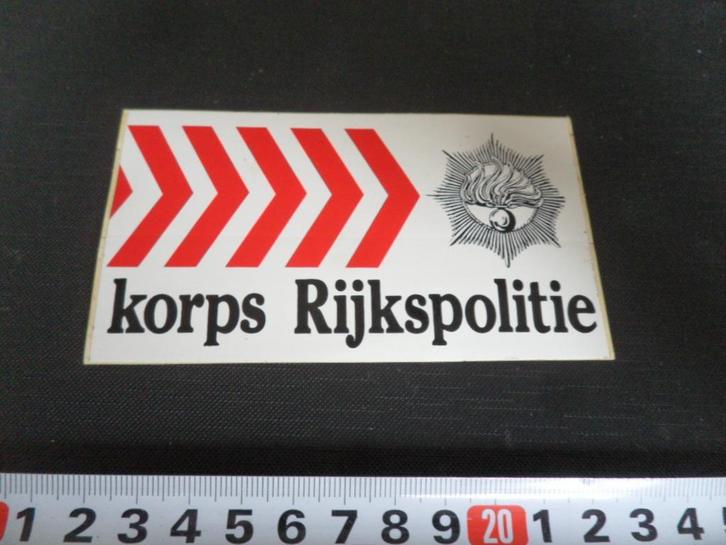 sticker embleem rode strepen korps rijkspolitie, Verzamelen, Stickers, Zo goed als nieuw, Bedrijf of Vereniging, Ophalen