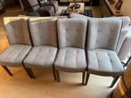 4 stoelen , eethoekstoelen grijs, Huis en Inrichting, Ophalen, Gebruikt, Vier, Stof
