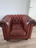 Stijlvolle Chesterfield stoel, Ophalen, 75 tot 100 cm, Stof