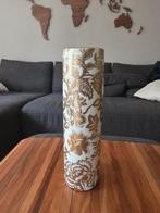Vaas van Zara Home met goudkleurige print (h31 cm, d8 cm), Ophalen of Verzenden, Overige kleuren, Overige materialen, Minder dan 50 cm