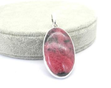 Rhodoniet hanger in 925 zilver (groot) beschikbaar voor biedingen