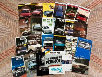 Peugeot brochures - 25 stuks beschikbaar voor biedingen