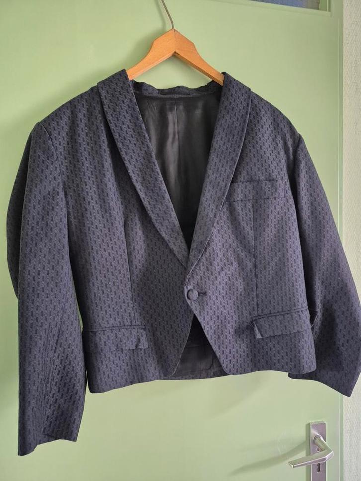 Vintage Heren Colbert Jasje - Kort Model, Kleding | Dames, Jasjes, Kostuums en Pakken, Gedragen, Jasje, Maat 38/40 (M), Zwart