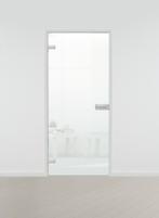 Glazen binnendeur 92x211cm met hardhouten kozijn, Doe-het-zelf en Verbouw, Deuren en Horren, Glas, 80 tot 100 cm, Zo goed als nieuw