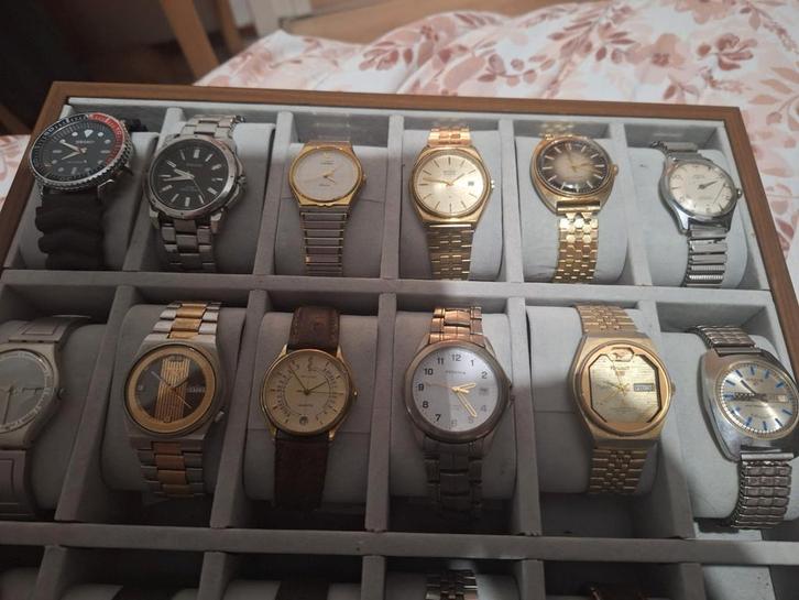 12 vintage horloges, Sieraden, Tassen en Uiterlijk, Horloges | Antiek, Met bandje, Ophalen