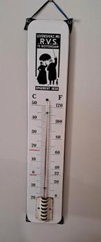 Emaille bord RVS thermometer langcat 🐈‍⬛, Ophalen of Verzenden
