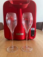 Piper-Heidsieck Reistas met 2 Champagneglazen, Antiek en Kunst, Ophalen