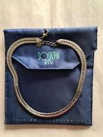 Halsketting metaal middellijn=17cm Squadra Blu + orig. tasje, Sieraden, Tassen en Uiterlijk, Kettingen, Ophalen, Zo goed als nieuw