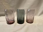 Retro Set van 3 Coca Cola drinkglazen in de vorm v.e blikje, Verzamelen, Ophalen, Gebruikt, Frisdrankglas