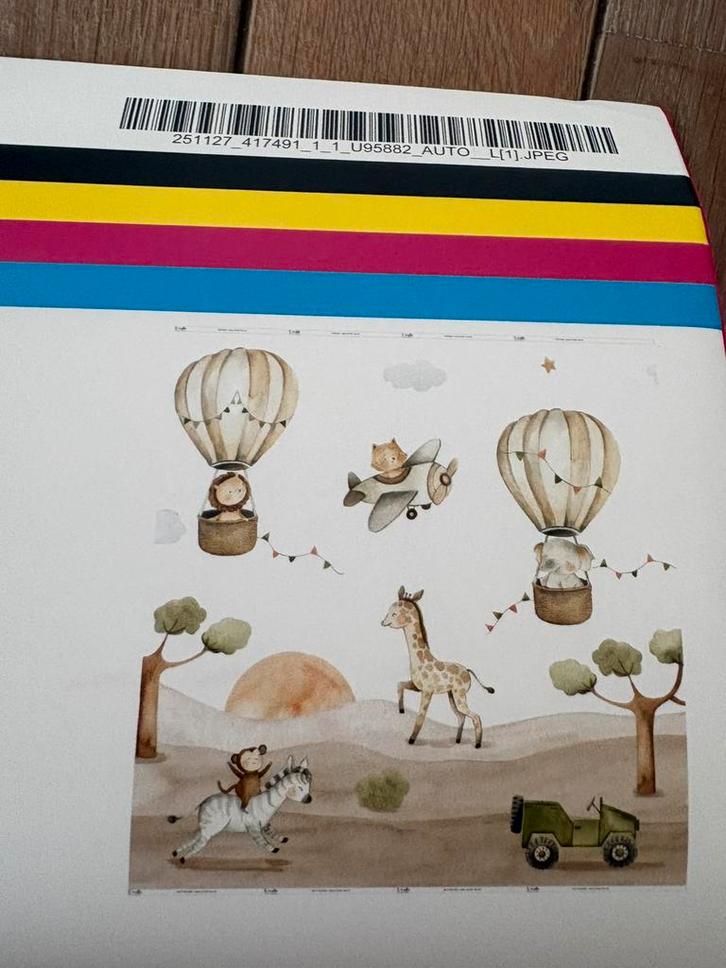 Behang kinderkamer dieren, Huis en Inrichting, Stoffering | Behang, minder dan 10 m², Ophalen of Verzenden