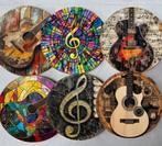 Onderzetters met Gitaren/muzieksleutel afbeeldingen, Ophalen of Verzenden, Nieuw, Glas of Kopje