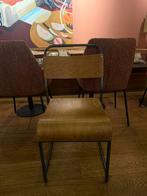 Bruine houten stoelen, Huis en Inrichting, Stoelen, Ophalen, Zo goed als nieuw, Bruin, Twee