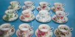 Royal Albert " Flower of the Month " Heren kop en Schotels, Huis en Inrichting, Ophalen of Verzenden, Zo goed als nieuw, Overige stijlen
