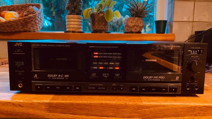 JVC dubbel Cassettedeck TDW503 dolby B C, Audio, Tv en Foto, Cassettedecks, Enkel, JVC, Auto-reverse, Ophalen of Verzenden