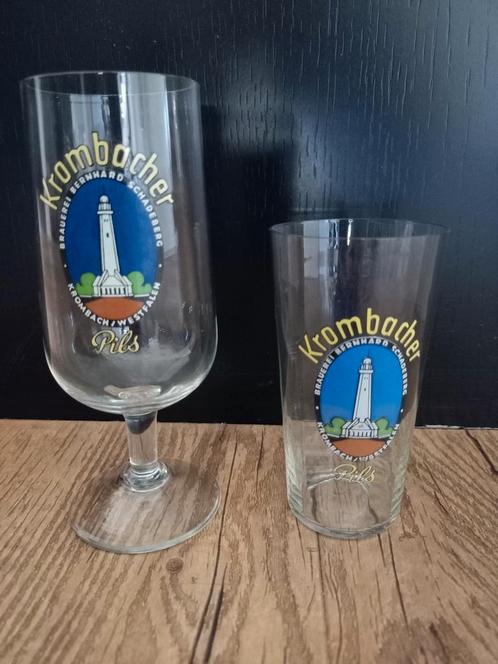 Krombacher jaren 60 zeldzame bierglazen, Verzamelen, Biermerken, Gebruikt, Glas of Glazen, Overige merken, Ophalen of Verzenden