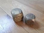 2 Bronzen Dobbelstenen, Antiek en Kunst, Ophalen, Brons