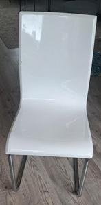 2 witte eetkamerstoelen, Ophalen, Gebruikt, Twee, Wit