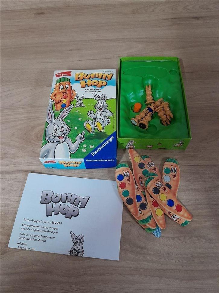 Bunny Hop een geheugen en reactiespel - s3629, Hobby en Vrije tijd, Gezelschapsspellen | Bordspellen, Zo goed als nieuw, Ophalen of Verzenden