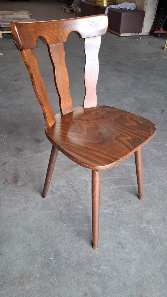 196 houten stoelen cafe horeca bistro ZGAN partij vintage, Huis en Inrichting, Stoelen, Zo goed als nieuw, Vijf, Zes of meer stoelen