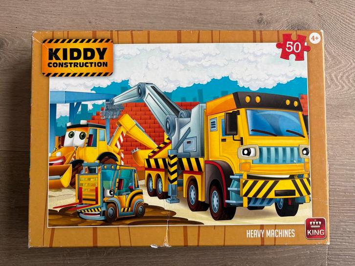 Kiddy Construction Puzzel - 50 Stukjes, Kinderen en Baby's, Speelgoed | Kinderpuzzels, Zo goed als nieuw, 4 tot 6 jaar, Meer dan 50 stukjes
