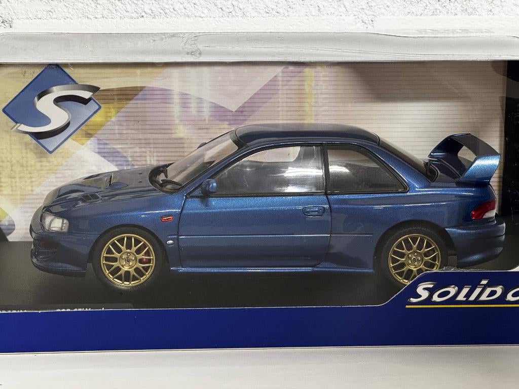 Miniatuur SUBARU IMPREZA 22B 1998 BLAUW SONIC BLUE 1/18