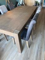 Tafel met 6 stoelen, Huis en Inrichting, Tafels | Eettafels, Ophalen, Gebruikt, 100 tot 150 cm, Vijf personen of meer