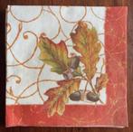 Grote servetten, kleedjes herfstthema bladeren eikels herfst, Ophalen of Verzenden, Nieuw