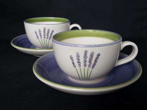 Zeller Fleur de Provence - 2 kop en schotels Lavendel, Huis en Inrichting, Keuken | Servies, Kop(pen) en/of Schotel(s), Overige stijlen