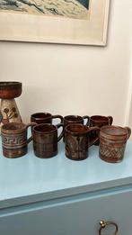 Vintage boho hippie keramiek mokjes de Vuurvogel Milsbeek, Huis en Inrichting, Keuken | Servies, Keramiek, Ophalen of Verzenden