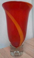 Murano swirl vaas. Rood/oranje., Ophalen of Verzenden, Minder dan 50 cm, Rood, Glas