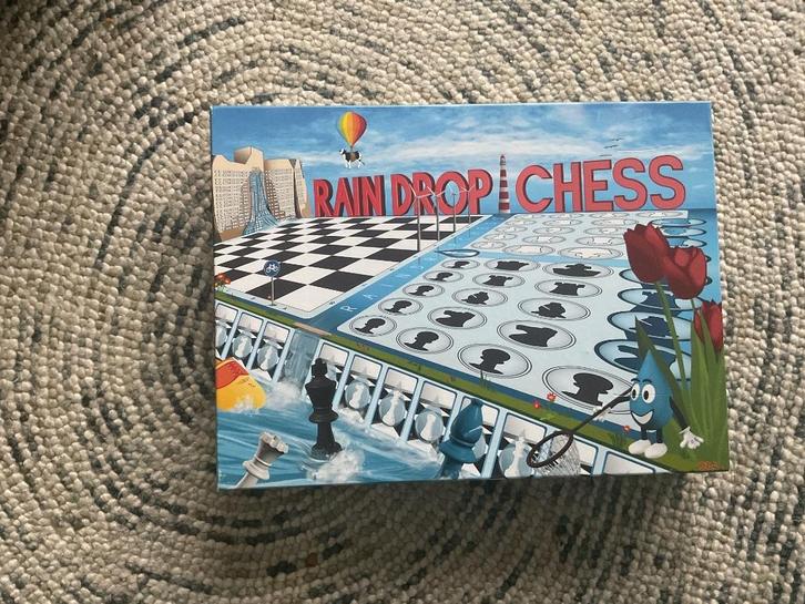 Schaak en dam bord raindrop chess, Hobby en Vrije tijd, Gezelschapsspellen | Bordspellen, Zo goed als nieuw, Een of twee spelers