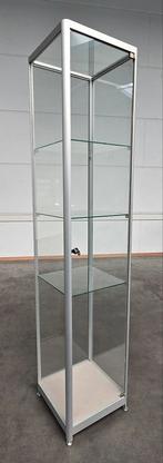 Aluminium vitrine, winkelvitrine, vitrinekast, display, Ophalen, Gebruikt, Metaal, 150 tot 200 cm