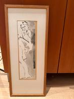 Aquarel Sam Drukker - Ingelijst Kunstwerk Tekening Foto's Ar, Ophalen of Verzenden