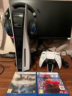 Playstation 5 disc + 2 controllers + headset + oplaadstation, Spelcomputers en Games, Spelcomputers | Sony PlayStation 5, Ophalen of Verzenden