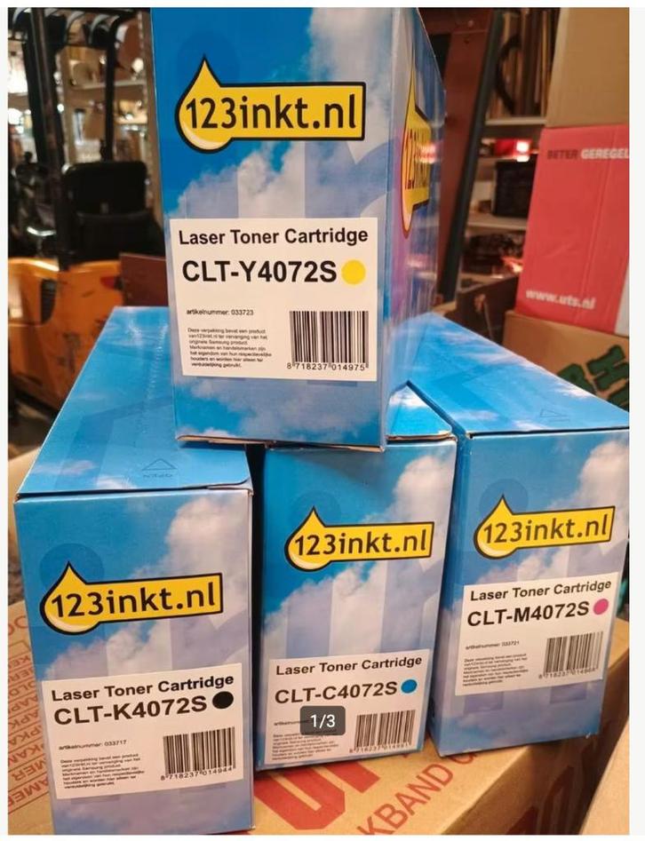 12 x Laser toner cartridges 123inkt CLT-C40725, Computers en Software, Printerbenodigdheden, Nieuw, Toner, Ophalen