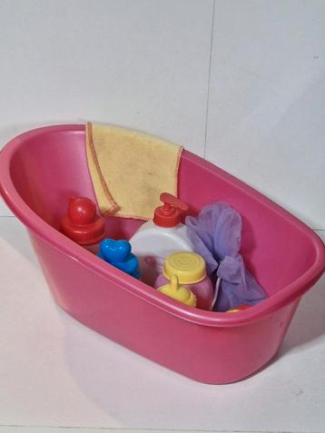 Roze Babybadje met Accessoires beschikbaar voor biedingen